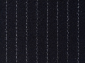 White on Navy Chalkstripe by Dugdale 